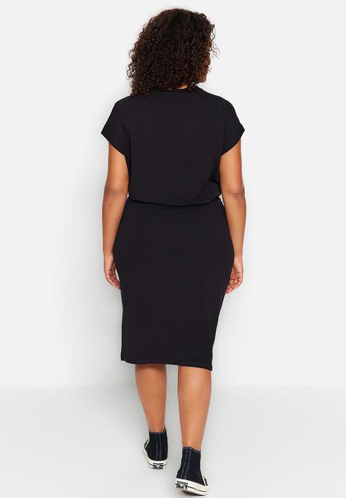 Trendyol - Plus Crew Neck Two Piece Set - Black