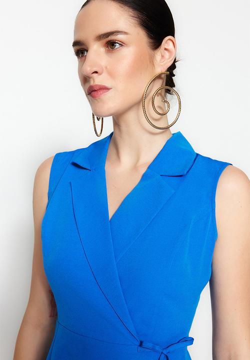 Trendyol - A-line jacket dress - blue
