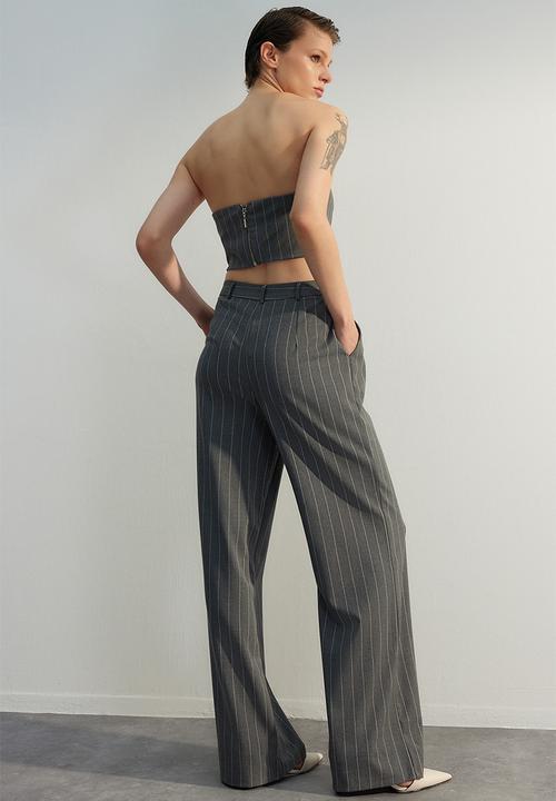 Trendyol - Limited edition  wide leg striped woven trousers - multi-colored