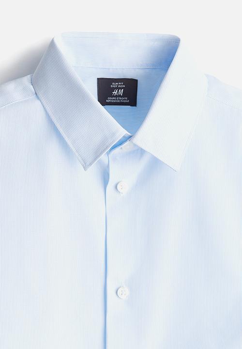 H&M - Slim fit easy-iron shirt - Blue
