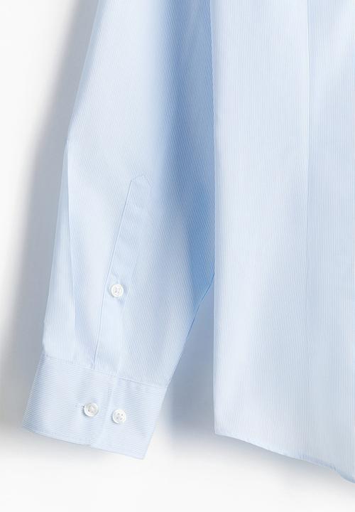 H&M - Slim fit easy-iron shirt - Blue