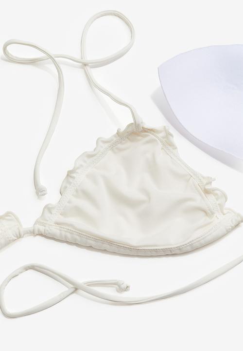 H&M - Padded triangle bikini top - white