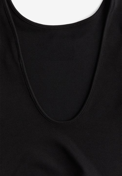 H&M - Deep-back top - black