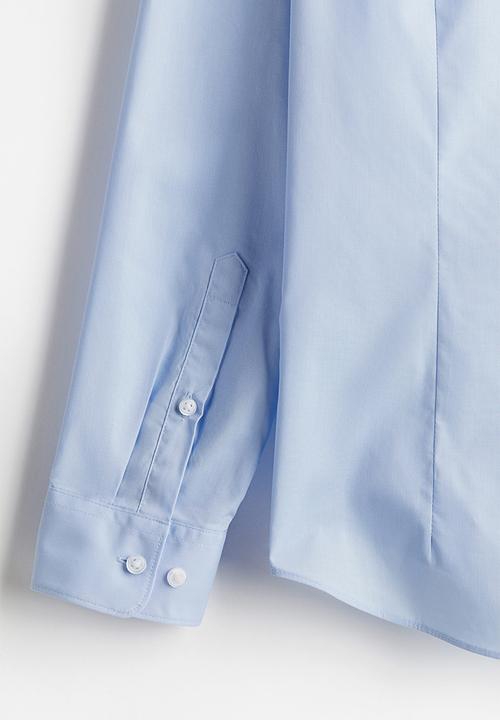 H&M - Slim fit easy-iron shirt - blue
