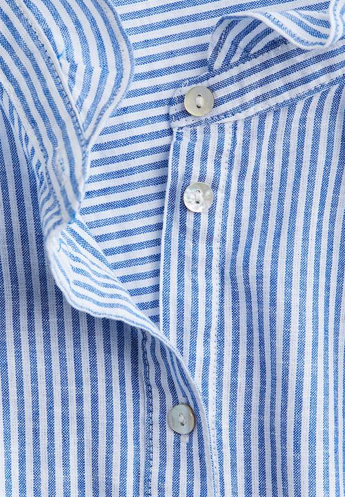 H&M - Linen-blend blouse - blue multi