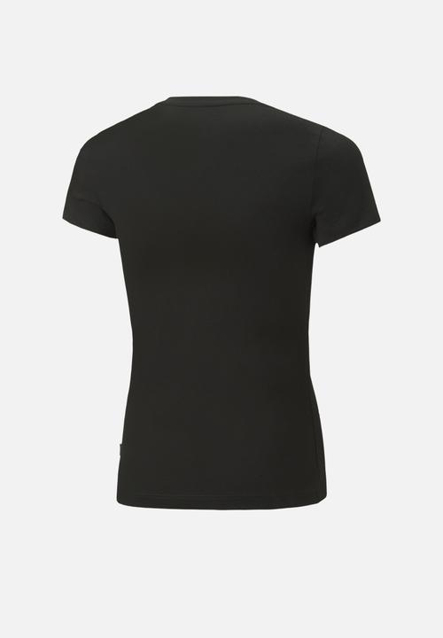 PUMA - Ess+ Logo Tee G - Puma Black-Gold