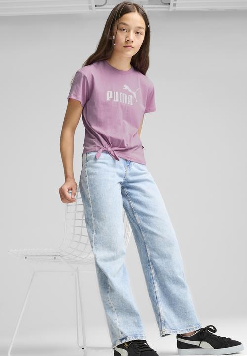 PUMA - Ess+ Logo Knotted Tee G - Mauved Out