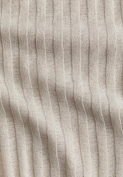 H&M - Rib-knit dress - light beige