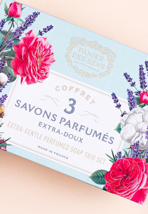 Panier Des Sens - Extra-Gentle Perfumed Soap Trio Set - Blue Lavender, Cotton Flower, Rose Nectar