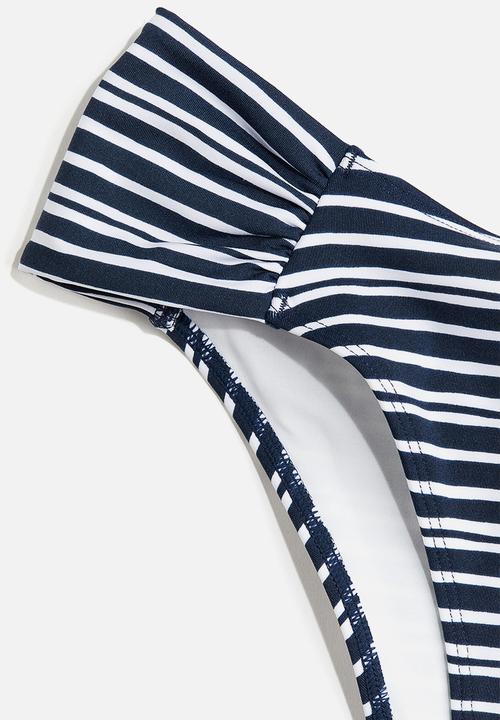 H&M - Cheeky bikini bottoms - navy blue striped