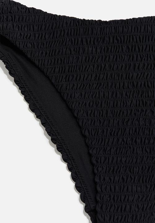 H&M - Smocked bikini bottoms - black