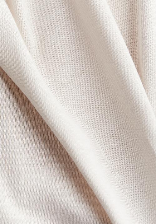 H&M - A-line jersey skirt - light beige