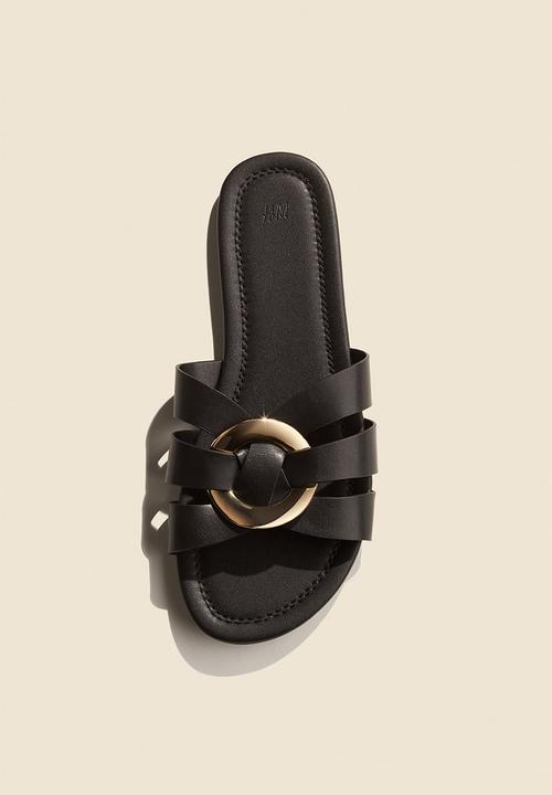H&M - Intertwined-strap sandals - black