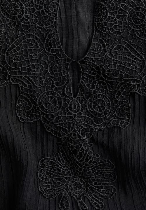 H&M - Embroidered dress - black