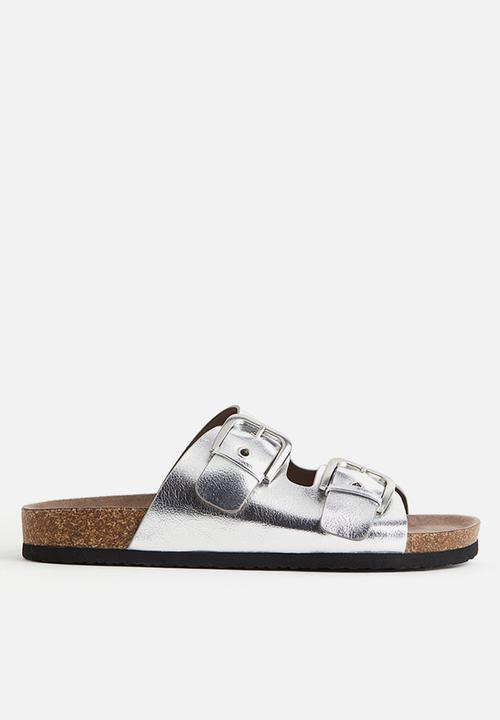 H&M - Two-strap slides - silver-coloured