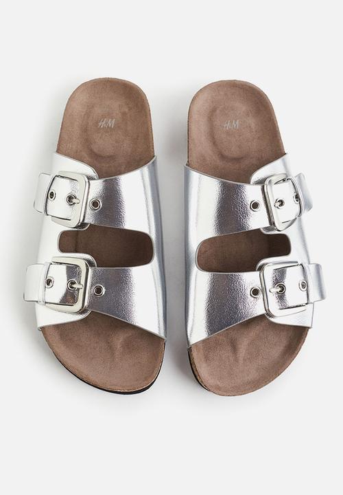 H&M - Two-strap slides - silver-coloured