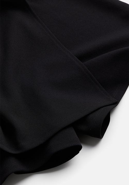H&M - Jersey wrap skort - black
