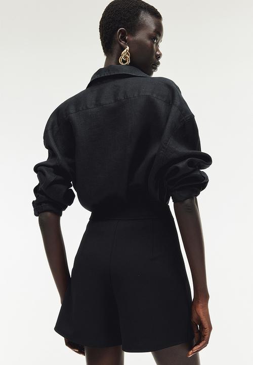 H&M - Jersey wrap skort - black