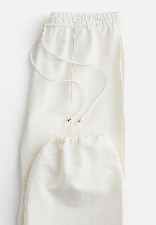 H&M - Linen-blend pull-on trousers - white