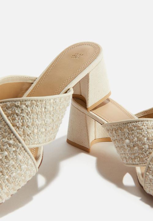 H&M - Textured mules - light beige