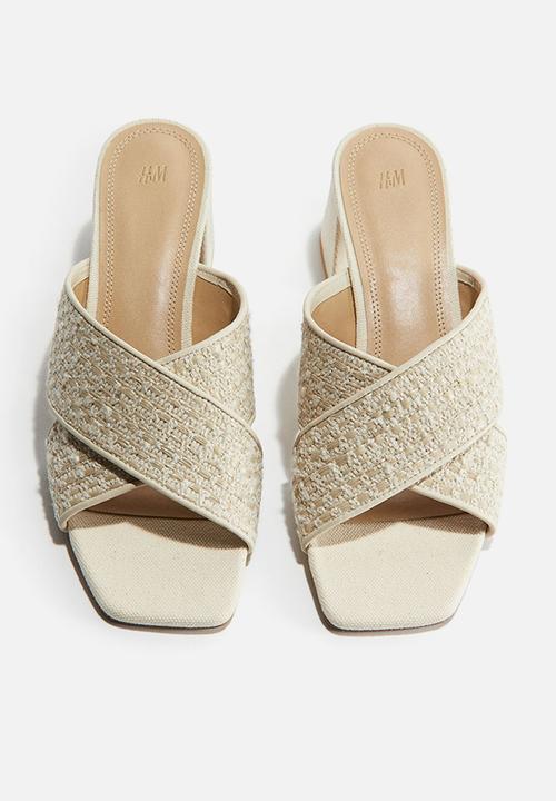 H&M - Textured mules - light beige