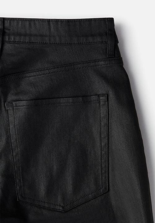 H&M - Curvy fit bootcut high jeans - black