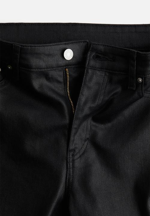 H&M - Curvy fit bootcut high jeans - black