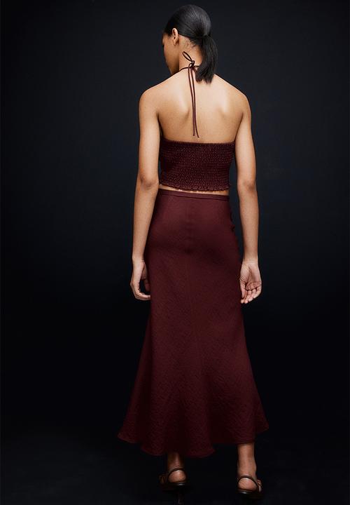 H&M - Flared skirt - rust brown