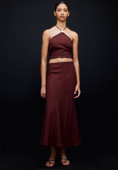 H&M - Flared skirt - rust brown