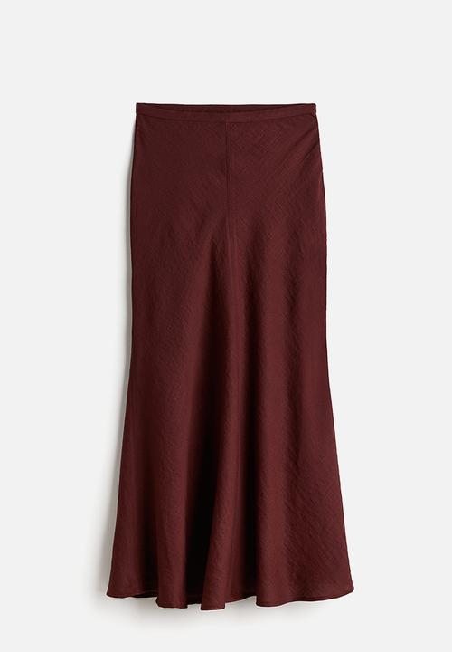 H&M - Flared skirt - rust brown