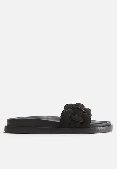 H&M - Intertwined-strap sandals - black
