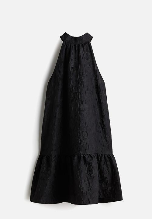 H&M - Jacquard-weave bow-back dress - Black