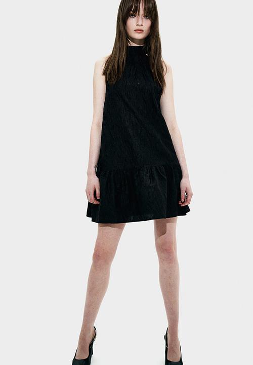 H&M - Jacquard-weave bow-back dress - Black