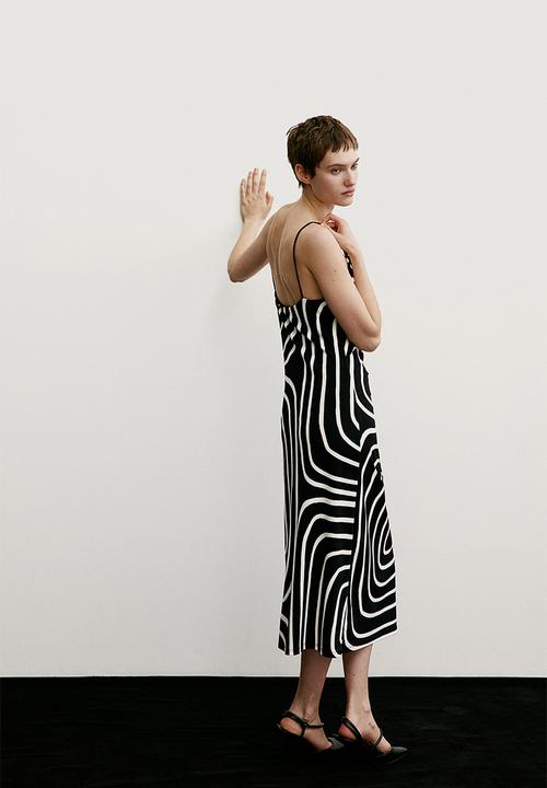 H&M - Draped cowl-neck dress - black