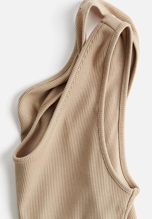 H&M - Ribbed thong body - beige