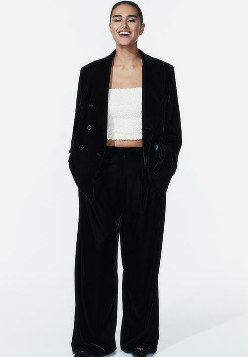 H&M - Sequined bandeau top - White