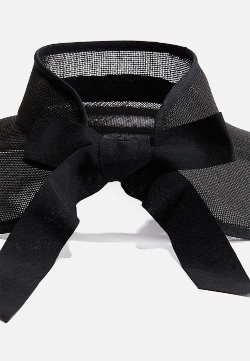 H&M - Straw sun visor - black