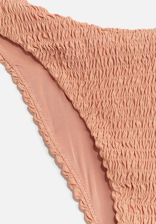 H&M - Smocked bikini bottoms - apricot