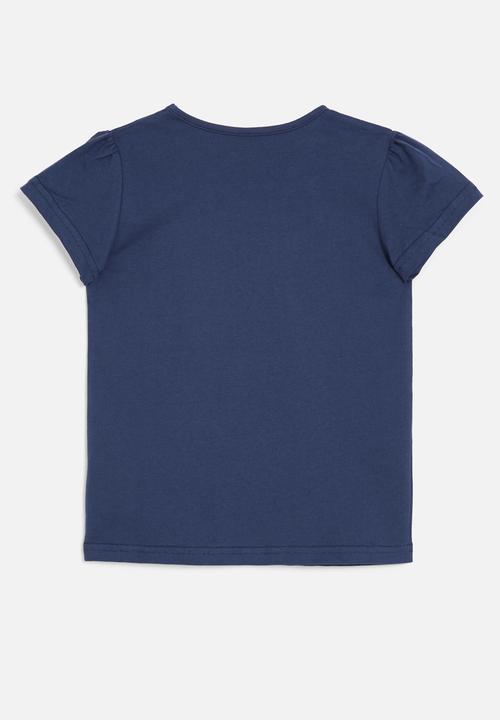 Pop Candy - Floral tee - navy blue