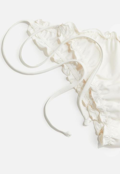 H&M - Brazilian tie tanga bikini bottoms - white