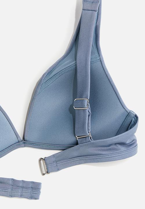 H&M - Push-up bikini top - dusty blue