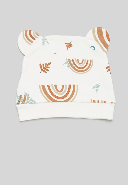 Pop Candy - Printed beanie & mitten set - white