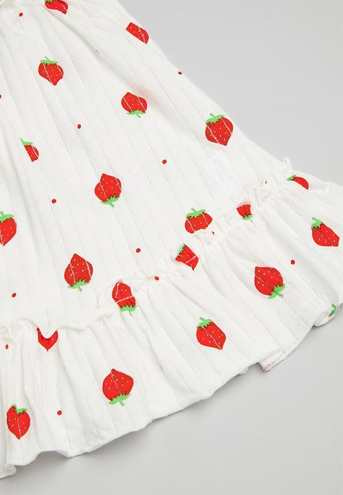 Pop Candy - Frilled cami pj set-red & white