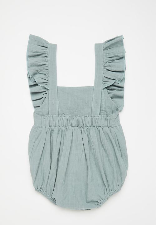 Pop Candy - Frilled romper - blue