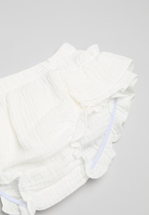 Pop Candy - Tiered shorts-white