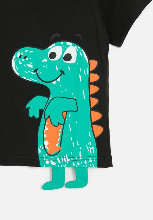 Pop Candy - Novelty dino tee-black
