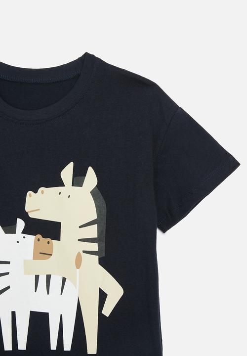 Pop Candy - Printed crew neck tee - black