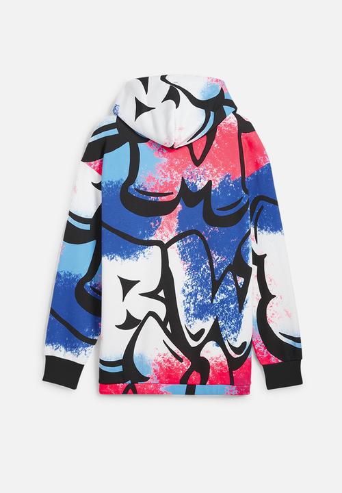 PUMA - BMW MMS Neon Energy Hoodie - Puma White-AOP