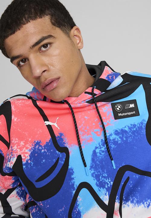 PUMA - BMW MMS Neon Energy Hoodie - Puma White-AOP