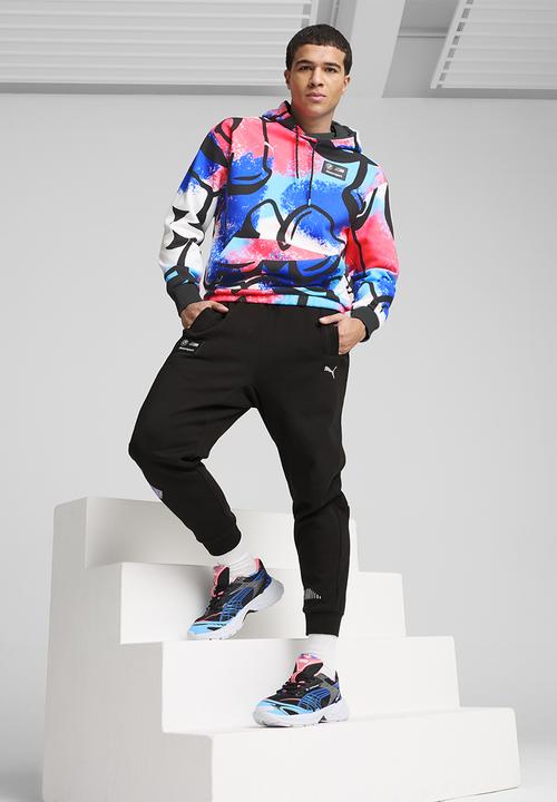 PUMA - BMW MMS Neon Energy Hoodie - Puma White-AOP